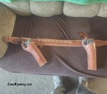2 EMF Great Western SAA .45 Colt Pistols with Dual pistol holsters and belt